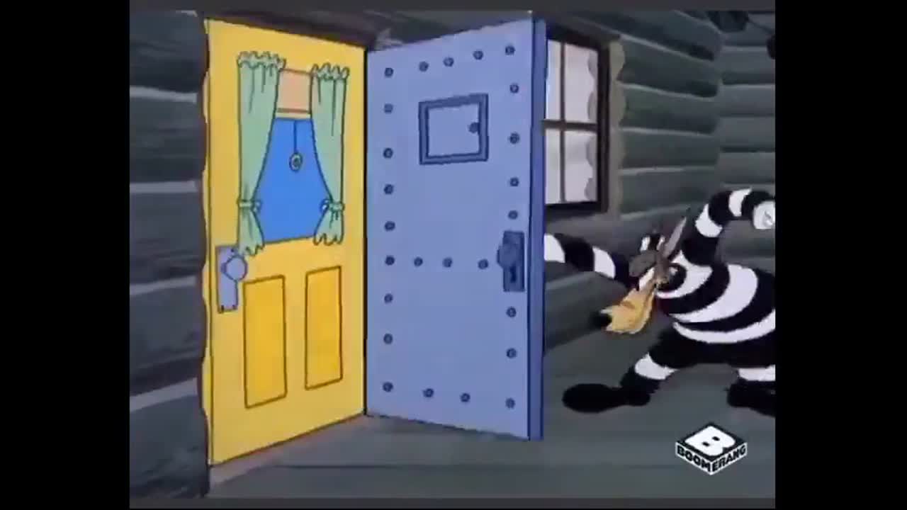 Locking the doors Looney Tunes meme template video